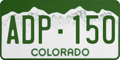 CO license plate ADP150