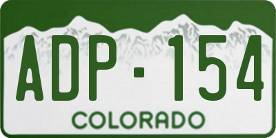CO license plate ADP154