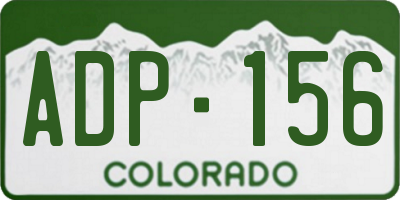 CO license plate ADP156