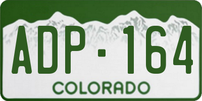 CO license plate ADP164