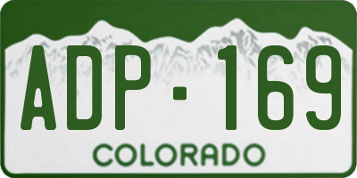 CO license plate ADP169