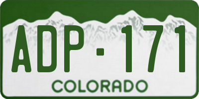 CO license plate ADP171