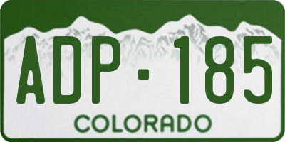 CO license plate ADP185