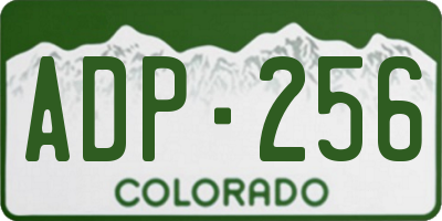 CO license plate ADP256
