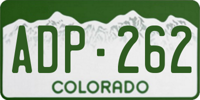 CO license plate ADP262