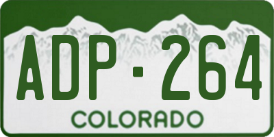 CO license plate ADP264