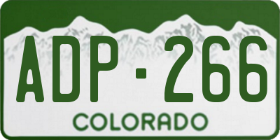 CO license plate ADP266