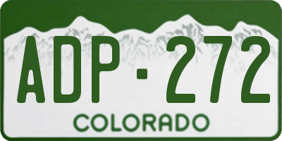 CO license plate ADP272