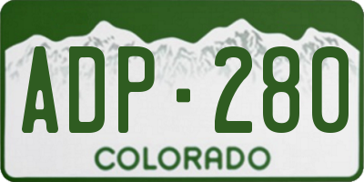 CO license plate ADP280