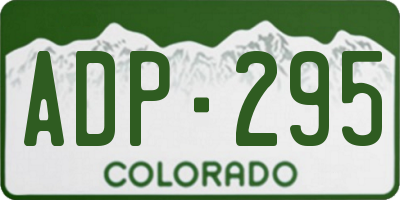 CO license plate ADP295