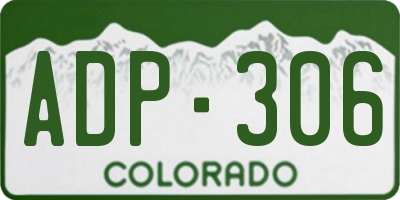 CO license plate ADP306