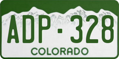 CO license plate ADP328