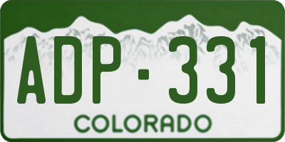 CO license plate ADP331