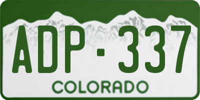 CO license plate ADP337