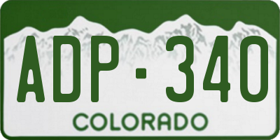 CO license plate ADP340