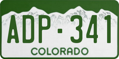CO license plate ADP341
