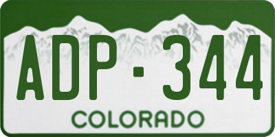 CO license plate ADP344