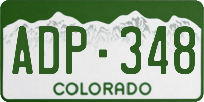 CO license plate ADP348