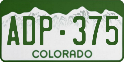 CO license plate ADP375