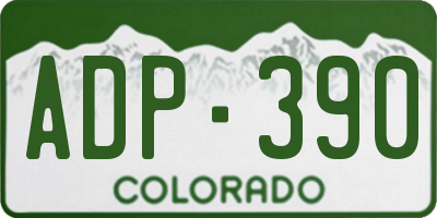 CO license plate ADP390