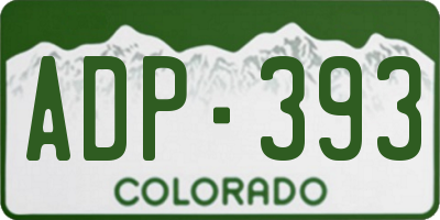 CO license plate ADP393