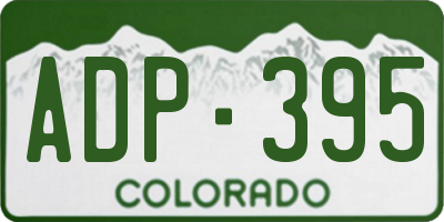 CO license plate ADP395