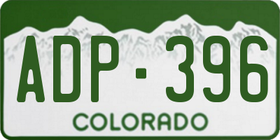 CO license plate ADP396