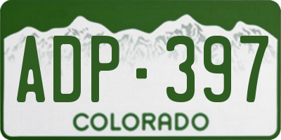 CO license plate ADP397
