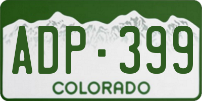 CO license plate ADP399