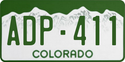 CO license plate ADP411