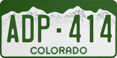 CO license plate ADP414