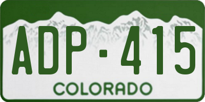 CO license plate ADP415