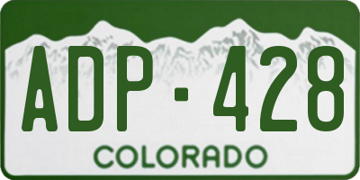 CO license plate ADP428