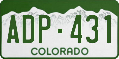 CO license plate ADP431