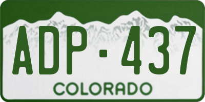 CO license plate ADP437
