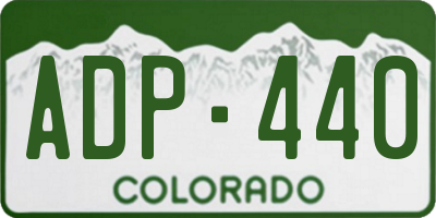 CO license plate ADP440