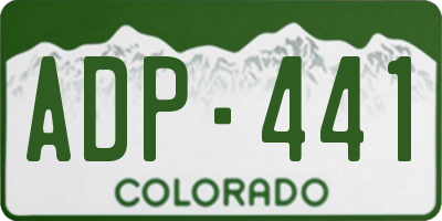 CO license plate ADP441