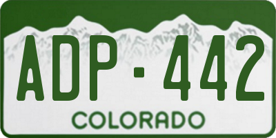 CO license plate ADP442
