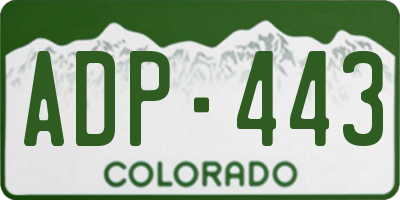 CO license plate ADP443