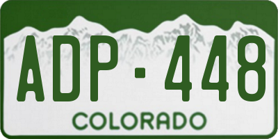 CO license plate ADP448