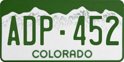 CO license plate ADP452