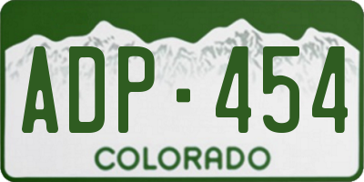 CO license plate ADP454