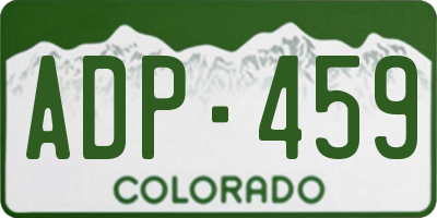 CO license plate ADP459