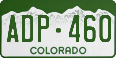 CO license plate ADP460