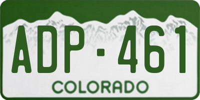 CO license plate ADP461