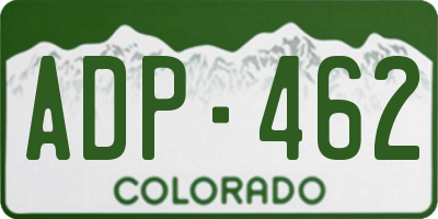 CO license plate ADP462