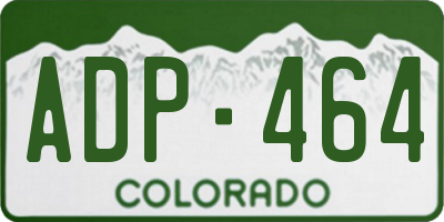CO license plate ADP464