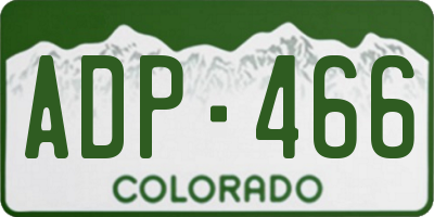 CO license plate ADP466