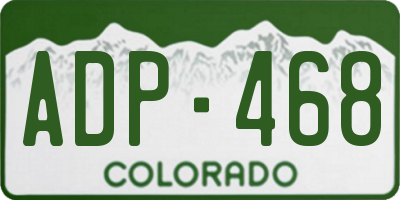 CO license plate ADP468