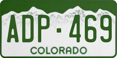 CO license plate ADP469